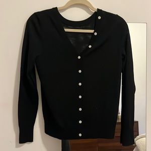 J Crew black button up cardigan black